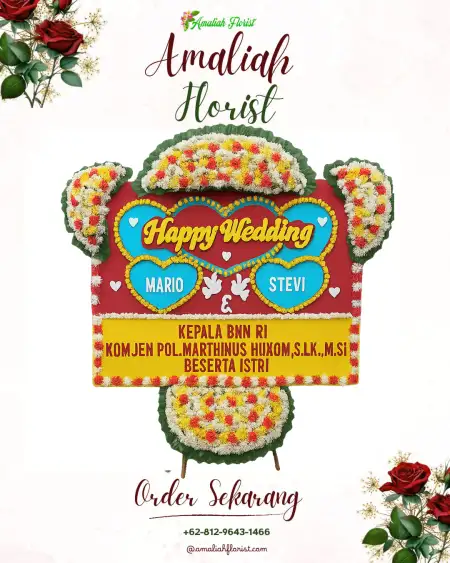 Papan Bunga Pernikahan Ngoro Oro